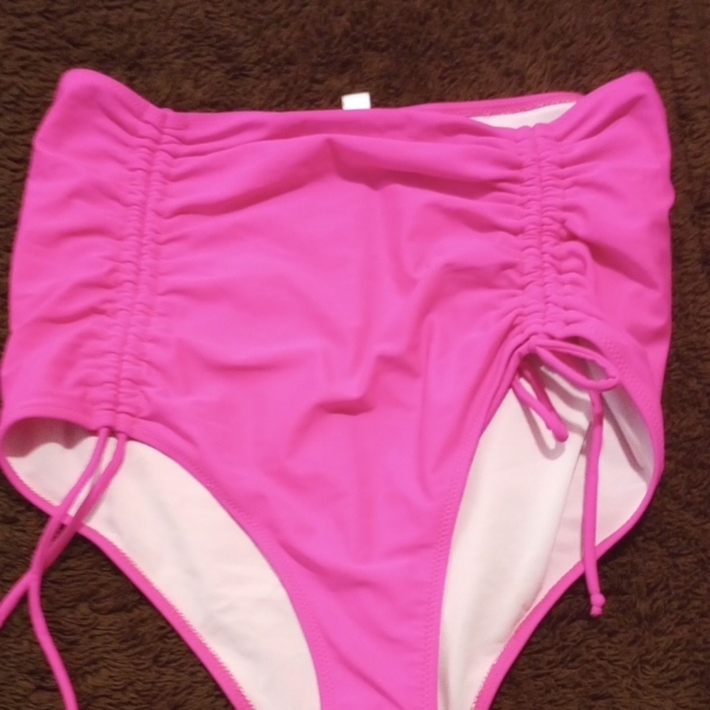 High-Waisted Pink Bikini Bottom